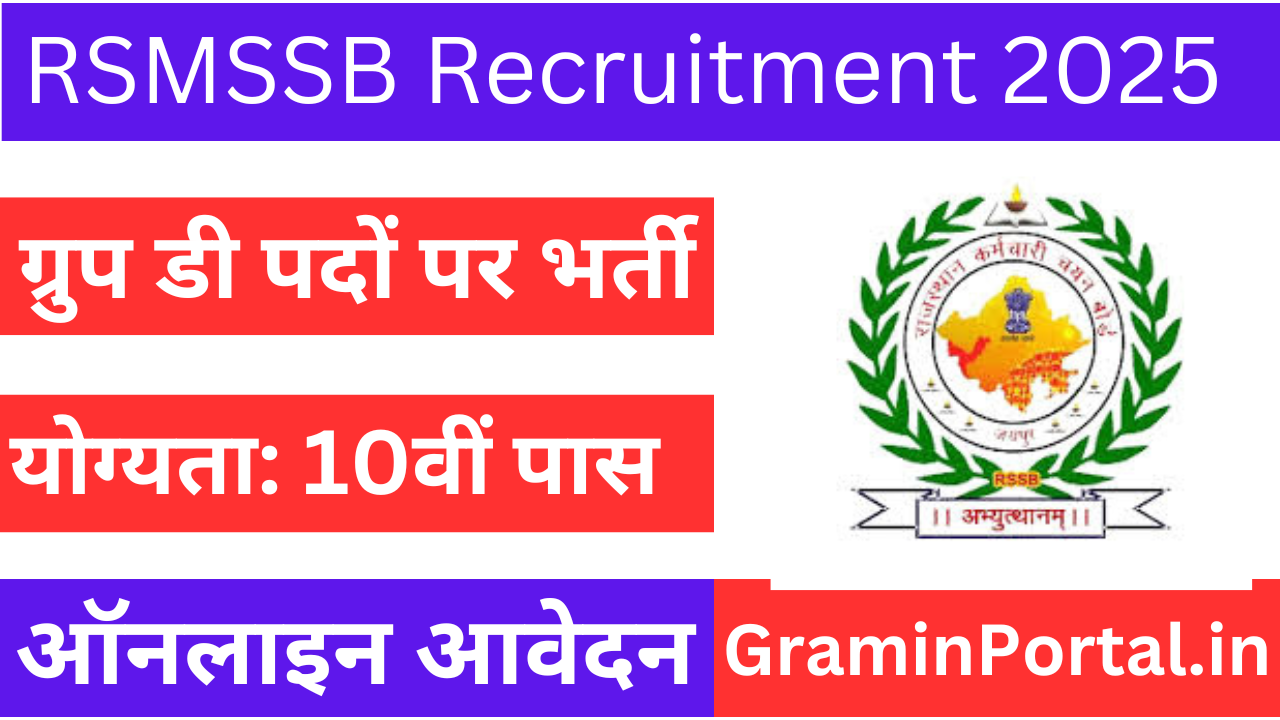 RSMSSB Group D Recruitment 2025